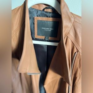 Andrew Marc, Faux Leather Ribbed Panel Jacket,Size S